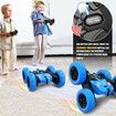 Remote Control Car,360 Flips Rotating Stunt RC Cars,Double Sided RC Car with LED Lights,2.4Ghz All Terrain Rechargeable Electric Drift Car Toys for Ages 3+ Birthday Gift (Blue)