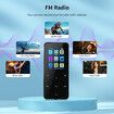 16GB MP3 Player Bluetooth 5.0 1.8-inch Screen Touch Buttons Portable Hi-Fi Lossless Music Player Speaker with FM Radio Recorder Alarm Clock Wired Headphones (Black)