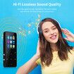 16GB MP3 Player Bluetooth 5.0 1.8-inch Screen Touch Buttons Portable Hi-Fi Lossless Music Player Speaker with FM Radio Recorder Alarm Clock Wired Headphones (Black)