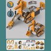 Kids Construction Toys Truck Set,Engineeering Vehicle Palyset,Crane Transport Trailer DIY Take Apart Toys for Christmas Birthday Gifts Boys Girls