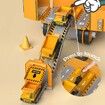 Kids Construction Toys Truck Set,Engineeering Vehicle Palyset,Crane Transport Trailer DIY Take Apart Toys for Christmas Birthday Gifts Boys Girls