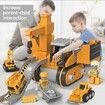 Kids Construction Toys Truck Set,Engineeering Vehicle Palyset,Crane Transport Trailer DIY Take Apart Toys for Christmas Birthday Gifts Boys Girls
