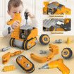 Kids Construction Toys Truck Set,Engineeering Vehicle Palyset,Crane Transport Trailer DIY Take Apart Toys for Christmas Birthday Gifts Boys Girls