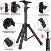 Floor Speaker Stand Tripod Bracket Folding Portable Adjustable Rotatable Heavy Duty Iron 99 to 176cm Height Rubber Capped Feet