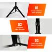 Floor Speaker Stand Tripod Bracket Folding Portable Adjustable Rotatable Heavy Duty Iron 99 to 176cm Height Rubber Capped Feet