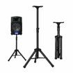 Floor Speaker Stand Tripod Bracket Folding Portable Adjustable Rotatable Heavy Duty Iron 99 to 176cm Height Rubber Capped Feet