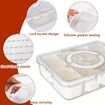 8 Grids Snack Container Food Box Fruits Tray Platter Divided Serving Tray with Lid and Handle Travel Organizer Portable for Candy,Nuts,Chip