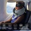 Wander Plus Stowable U-Shaped Pillow, Neck Pillow for Airplanes, Memory Foam Travel Pillow-Grey