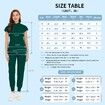 Scrubs Set for Women Nurse Uniform Jogger Suit Stretch Top & Pants with Multi Pocket for Nurse Esthetician Workwear (Green,Size:Medium)