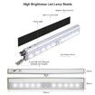 Motion Activated RV Step Lights,10 LED Battery Operated Motorhome Motion Sensor led Light Strip,Magnetic Night Light Bar for Motorhome Travel,Travel Trailers,Camper (White Light,2 Pack)