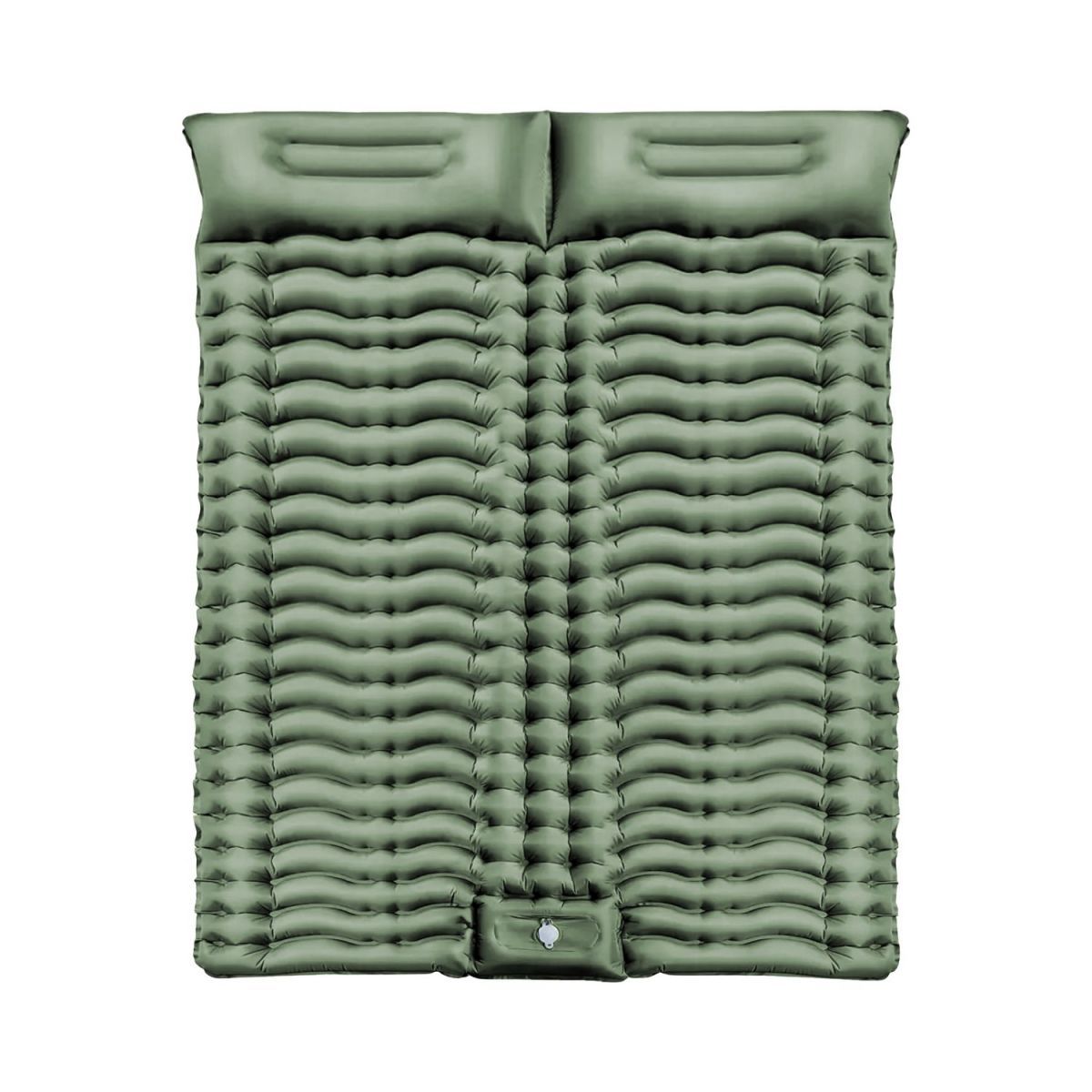 KILIROO Double Inflatable Camping Sleeping Pad with Pillow (Army Green) KR-ISP-102-HZ