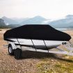 KILIROO 14-16 FT Waterproof Boat Cover (Black) KR-BC-100-TX