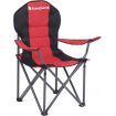 SONGMICS Folding Camping Chair with Bottle Holder Red and Black GCB06BK