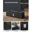 SONGMICS Watch Box for 6 Watches with Glass Lid and Removable Watch Pillows Black Synthetic Leather Grey Lining JWB06BK