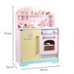 EKKIO Wooden Kitchen Playset for Kids (Japanese Style Kitchen Set, Pink) EK-KP-106-MS