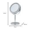 GOMINIMO 7 Inch LED Makeup Mirror with 10x Magnifying (Silver) GO-MMR-102-ZL