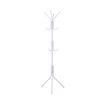 EKKIO 12 Hook Metal Coat Rack Stand with 3-Tier Hat Hanger (White) EK-CRS-100-GQR