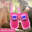 GOMINIMO 2 Pack Walkie Talkies for Kids with 40 Channels & LED Flashlight & LCD Screen (Pink) GO-WT-100-SJ