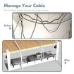 GOMINIMO Retractable Cable Management Tray- No Drilling Type (White) GO-CMT-103-KX