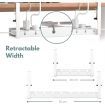 GOMINIMO Retractable Cable Management Tray- No Drilling Type (White) GO-CMT-103-KX