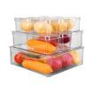 GOMINIMO 10 Pack Clear Stackable Fridge Organiser Bins with Lids (Transparent) GO-STO-103-ZG