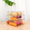 GOMINIMO 10 Pack Clear Stackable Fridge Organiser Bins with Lids (Transparent) GO-STO-103-ZG