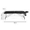 ONIREST 2 Fold Adjustable Portable Massage Bed (Black)OR-MTP-101-NS