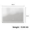 GOMINIMO LED Mirror with Bluetooth Speaker 1000mm Rectangle