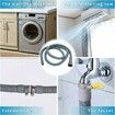 3 Meters Washing Machine Drain Hose, Universal Drain Hose Extension Kit for Washer, Dishwasher, Flexible Discharge Hose for LG, GE, Samsung, Fit up to 1 to 1/2 Inch Drain Outlets