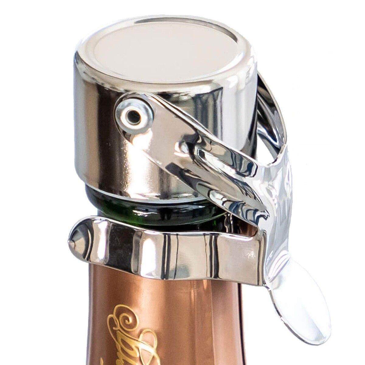 Champagne Bottle Stopper Professional No Pump Needed Sparkling Wine Prosecco Cava Preservation Silver Colour