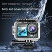 5K 24MP Action Camera, Ultra HD 30 Meters Underwater Cameras with Dual Touch Screen