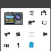 5K 24MP Action Camera, Ultra HD 30 Meters Underwater Cameras with Dual Touch Screen