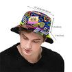 Funny Retro 80s 90s Style Design Summer Unisex Reversible Print Bucket Hat