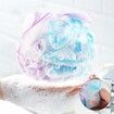 Bath Sponges Loofahs 70 Grams Large Size,4 Pack Shower Sponge Exfoliating Cleaning Bath Loofa Body Scrubber Balls for Women Men Children Washing