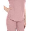 Scrubs Set for Women Nurse Uniform Jogger Suit Stretch Top & Pants with Multi Pocket for Nurse Esthetician Workwear (Pink,Size:Medium)