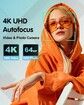 4K Digital Camera for Photography,64MP Autofocus Vlogging Camera for Vlog with Selfie Lens,Compact Travel Video Camera with Flash,16X Zoom,Anti-Shake,32GB Card,2 Batteries