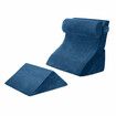 4pcs Bed Wedge Pillow Set Head Neck Back Leg Memory Foam Support Adjustable Triangular Velvet Fabric Cushion