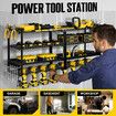 Power Tool Organiser 4 Tier Garage Shelving Unit Wall Mounted Metal Storage Rack Shelves Warehouse Drill Wrench Holder Hanger