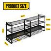 Power Tool Organiser 4 Tier Garage Shelving Unit Wall Mounted Metal Storage Rack Shelves Warehouse Drill Wrench Holder Hanger