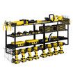 Power Tool Organiser 4 Tier Garage Shelving Unit Wall Mounted Metal Storage Rack Shelves Warehouse Drill Wrench Holder Hanger