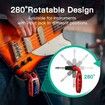 Wireless Guitar System, UHF Wireless Guitar Transmitter Receiver 164Feet Range with HD LED Screen for Electric Guitar Bass Musical Instruments (Red)