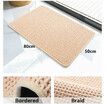 Chenille Bath Mat-Rubber Backing Bathroom Rugs Non Slip-Quick Dry Bath Mats for Bathroom Floor- Rugs Fit Under Door(Beige-50*80CM)