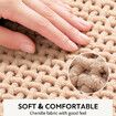 Chenille Bath Mat-Rubber Backing Bathroom Rugs Non Slip-Quick Dry Bath Mats for Bathroom Floor- Rugs Fit Under Door(Beige-50*80CM)