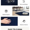 Chenille Bath Mat-Rubber Backing Bathroom Rugs Non Slip-Quick Dry Bath Mats for Bathroom Floor- Rugs Fit Under Door(Blue-40*60CM)