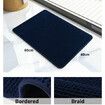 Chenille Bath Mat-Rubber Backing Bathroom Rugs Non Slip-Quick Dry Bath Mats for Bathroom Floor- Rugs Fit Under Door(Blue-40*60CM)