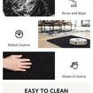 Chenille Bath Mat-Rubber Backing Bathroom Rugs Non Slip-Quick Dry Bath Mats for Bathroom Floor- Rugs Fit Under Door(Black-50*80CM)