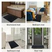 Chenille Bath Mat-Rubber Backing Bathroom Rugs Non Slip-Quick Dry Bath Mats for Bathroom Floor- Rugs Fit Under Door(Black-50*80CM)