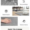 Chenille Bath Mat-Rubber Backing Bathroom Rugs Non Slip-Quick Dry Bath Mats for Bathroom Floor- Rugs Fit Under Door(Grey-50*80CM)