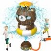 Flying Animal Sprinklers for Kids Water Toys Attaches to Garden Hose Splashing Fun Toys for Age 3+ Child Boys Girls Holiday Birthday Gift Bear