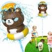 Flying Animal Sprinklers for Kids Water Toys Attaches to Garden Hose Splashing Fun Toys for Age 3+ Child Boys Girls Holiday Birthday Gift Bear